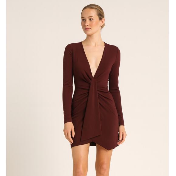 Katie May Next Round Plunge Mini Dress New Burgundy Small - Picture 6 of 6